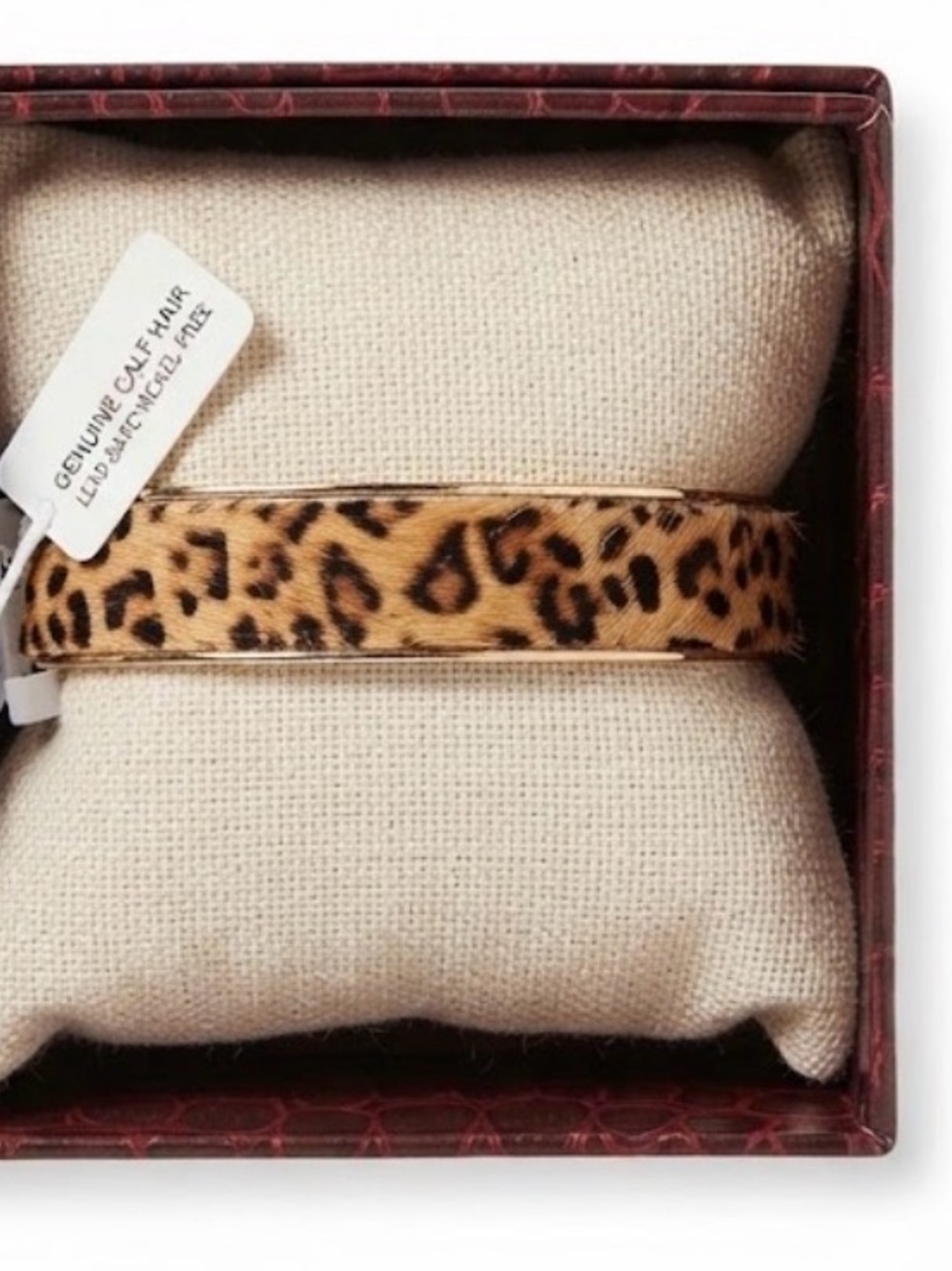 NWT ⚜️🤎⚜️ Sunday State Genuine Calf Hair Bracelet with Golden Accents